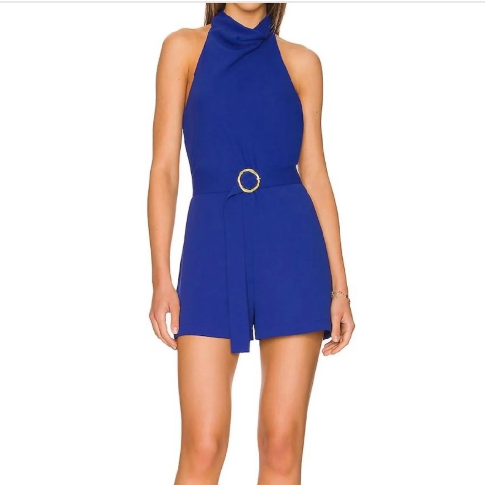 Amanda Uprichard backless high neck romper